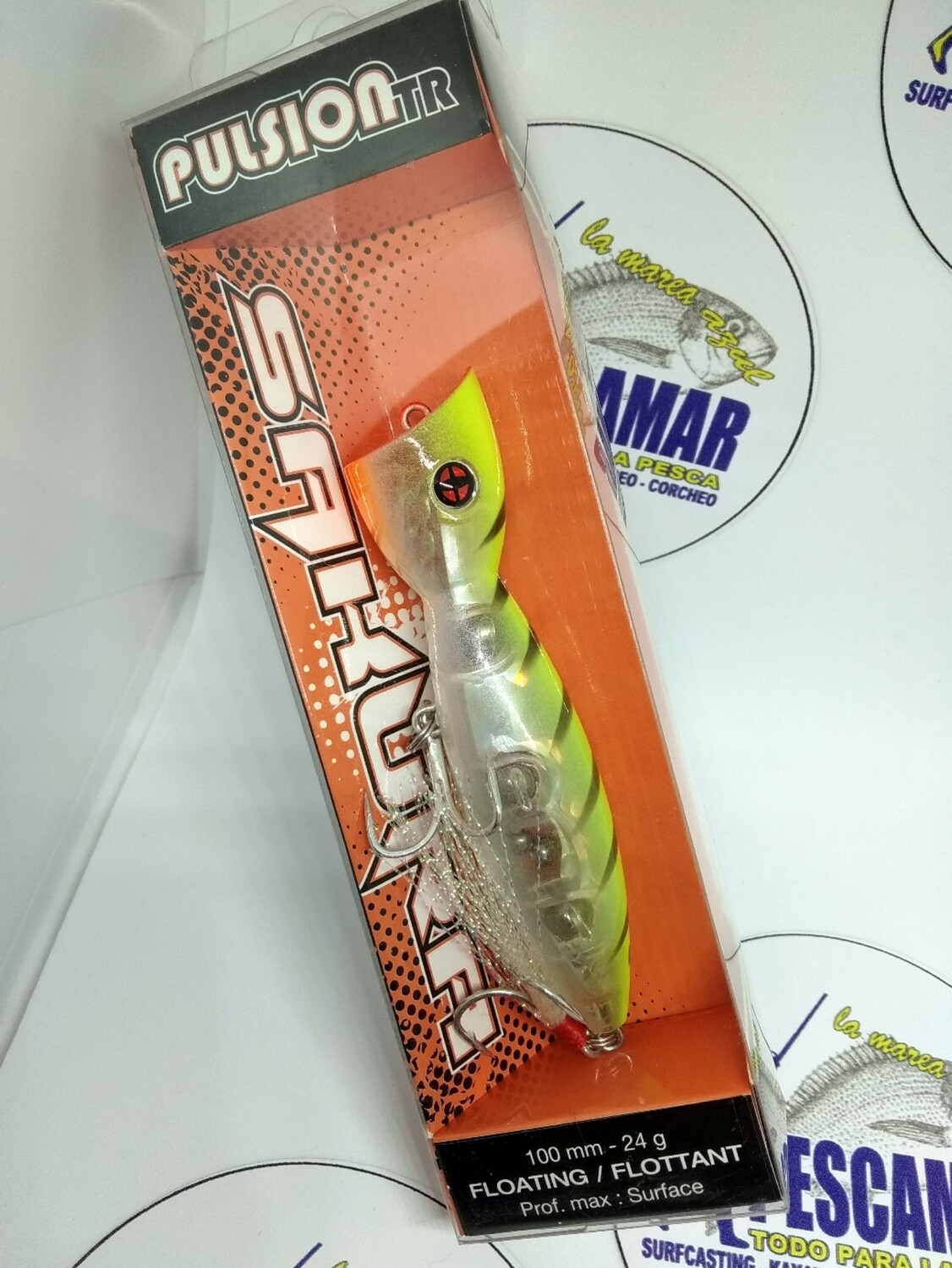 Paseante Popper PulsionTR 100mm - 24gr - floting - ghost crystal lemon tiger - GC05