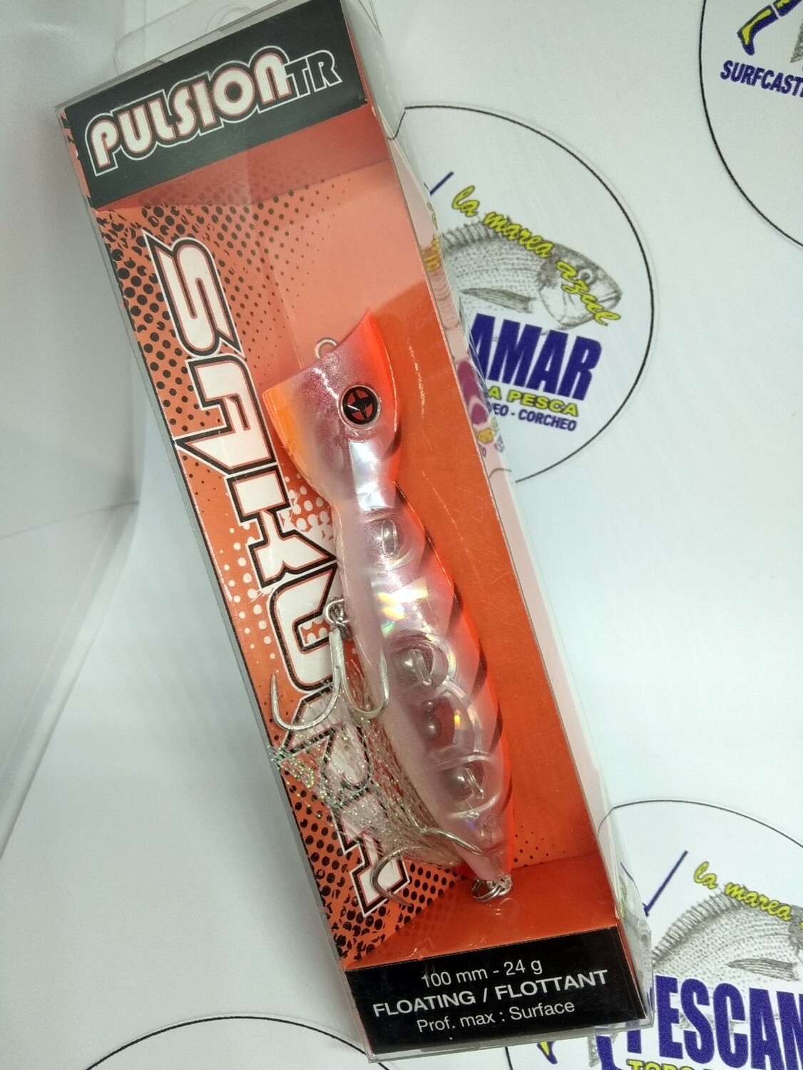 Paseante Popper PulsionTR 100mm - 24gr - floting - ghost crystal pink tiger - GC07
