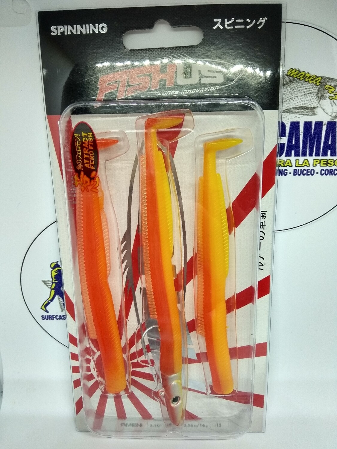 Jig Head Ameni Shad 14,7cm - 16gr - color13 - 3cuerpos/1cabeza