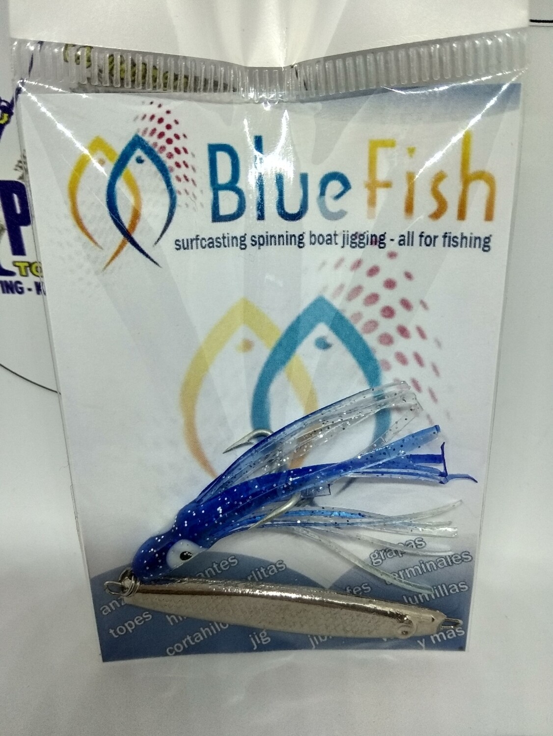 Jig Metal 18gr + pulpo color azul - 1unid