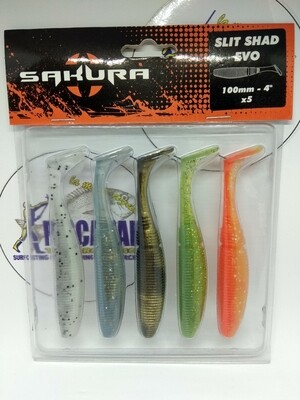 Vinilo Slit Shad Evo 100mm - 5unid - Sakura