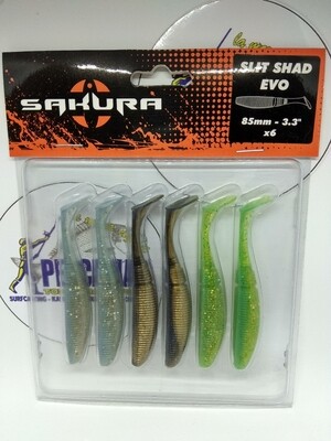 Vinilo Slit Shad Evo 85mm - 6unid - Sakura