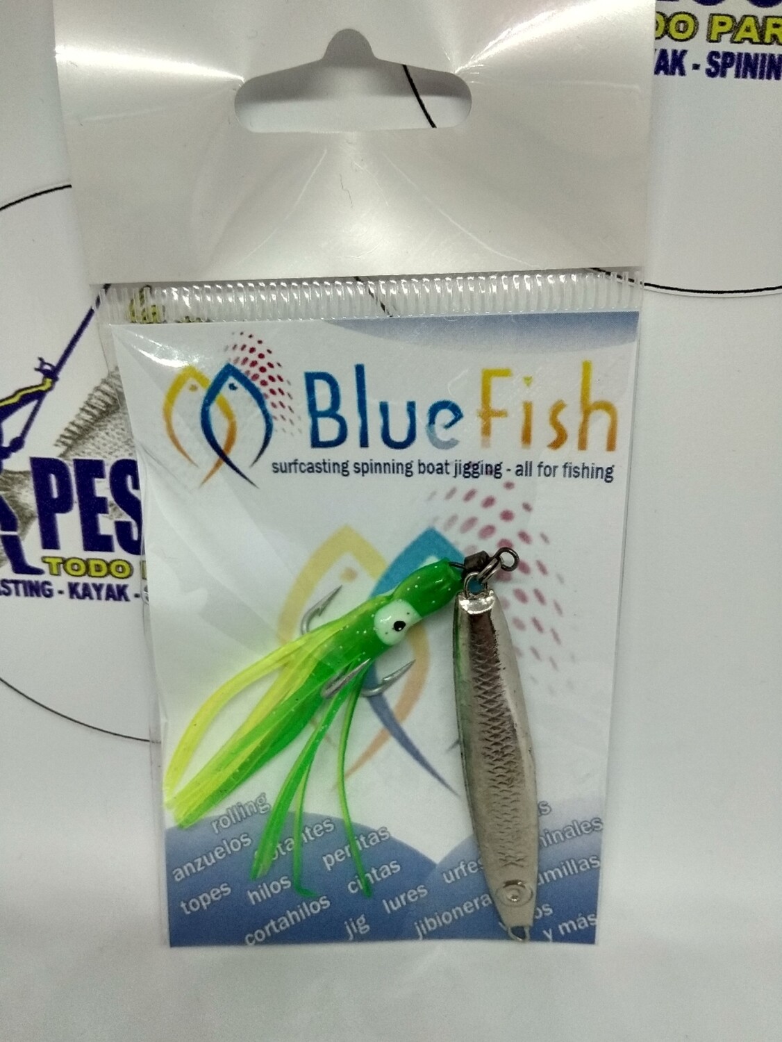 Jig Metal 18gr + pulpo color verde - 1unid