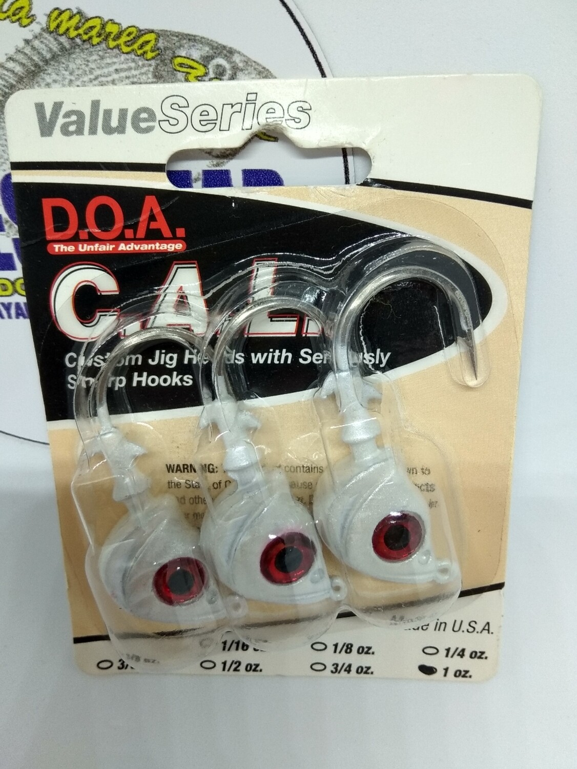 Anzuelo Cabeza DOA - 1oz - 3unid