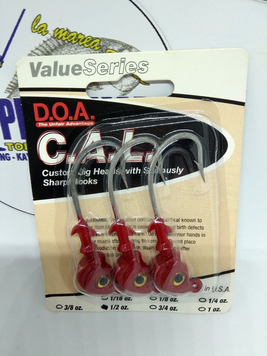 Anzuelo Cabeza DOA - 1/2oz - 3unid