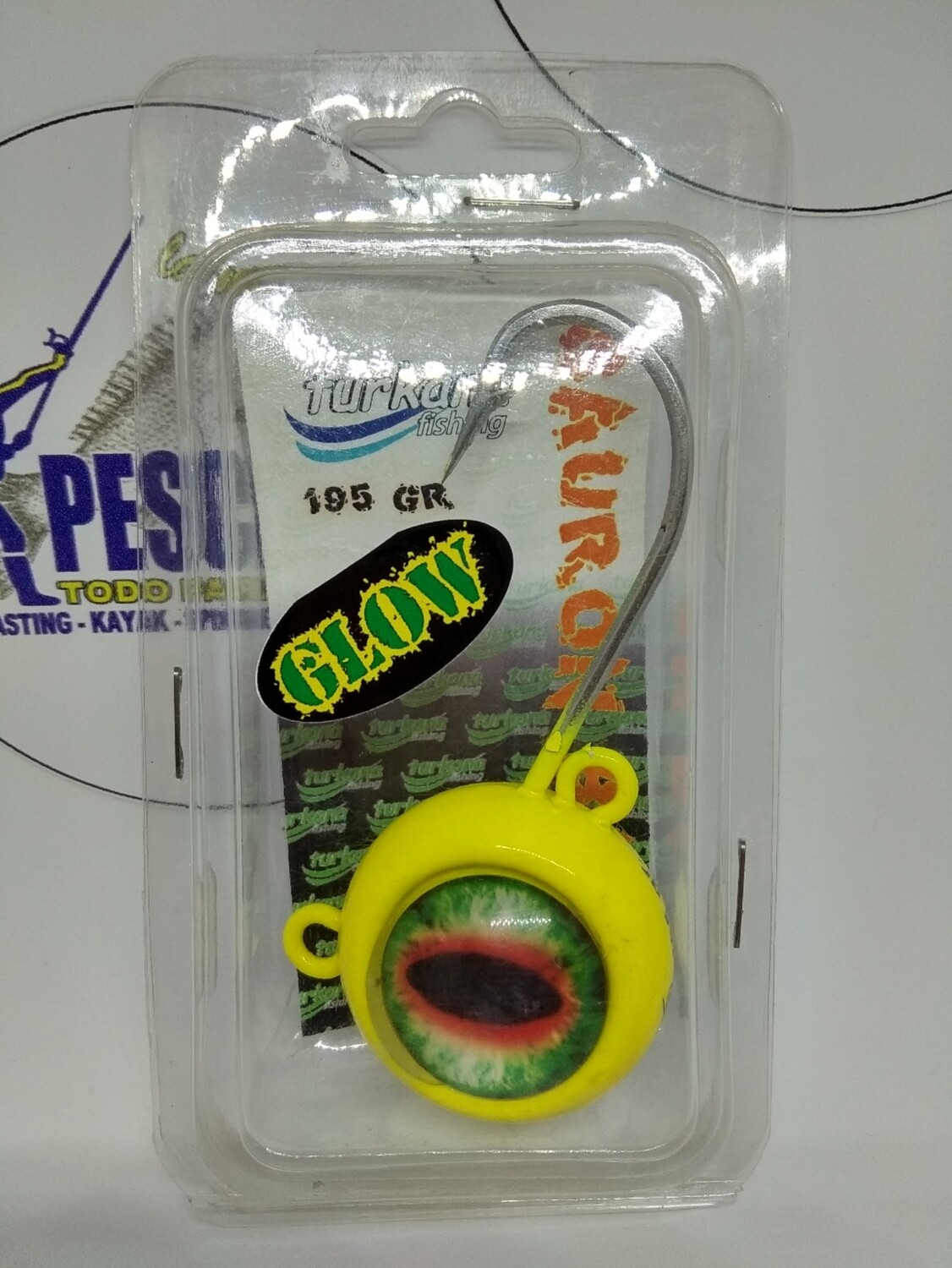 Anzuelo Cabeza 195gr - Amarillo Fluor - Sauron Ball Turkana