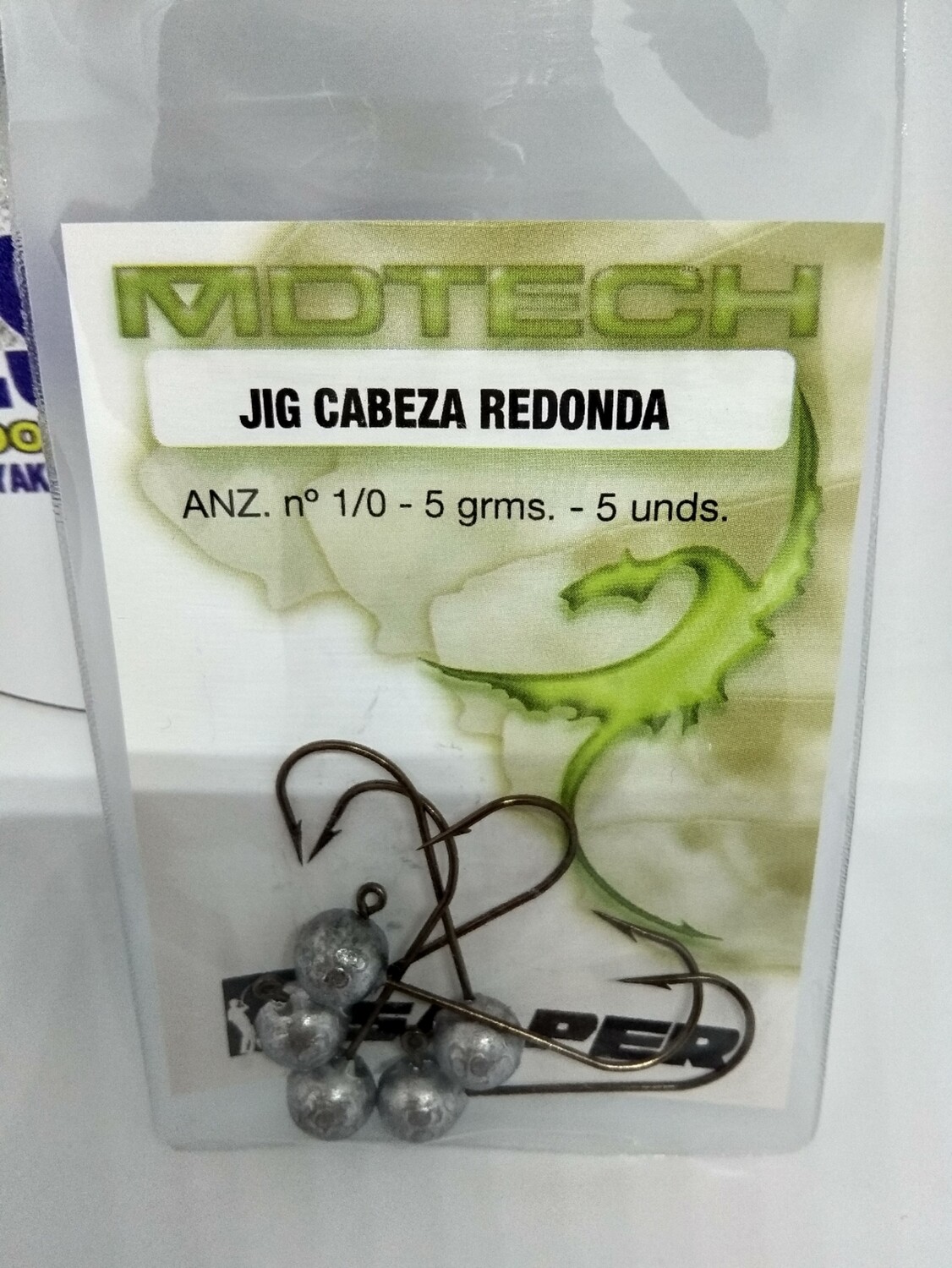Anzuelo Cabeza 5gr - num1/0 - 5unid - MDtech