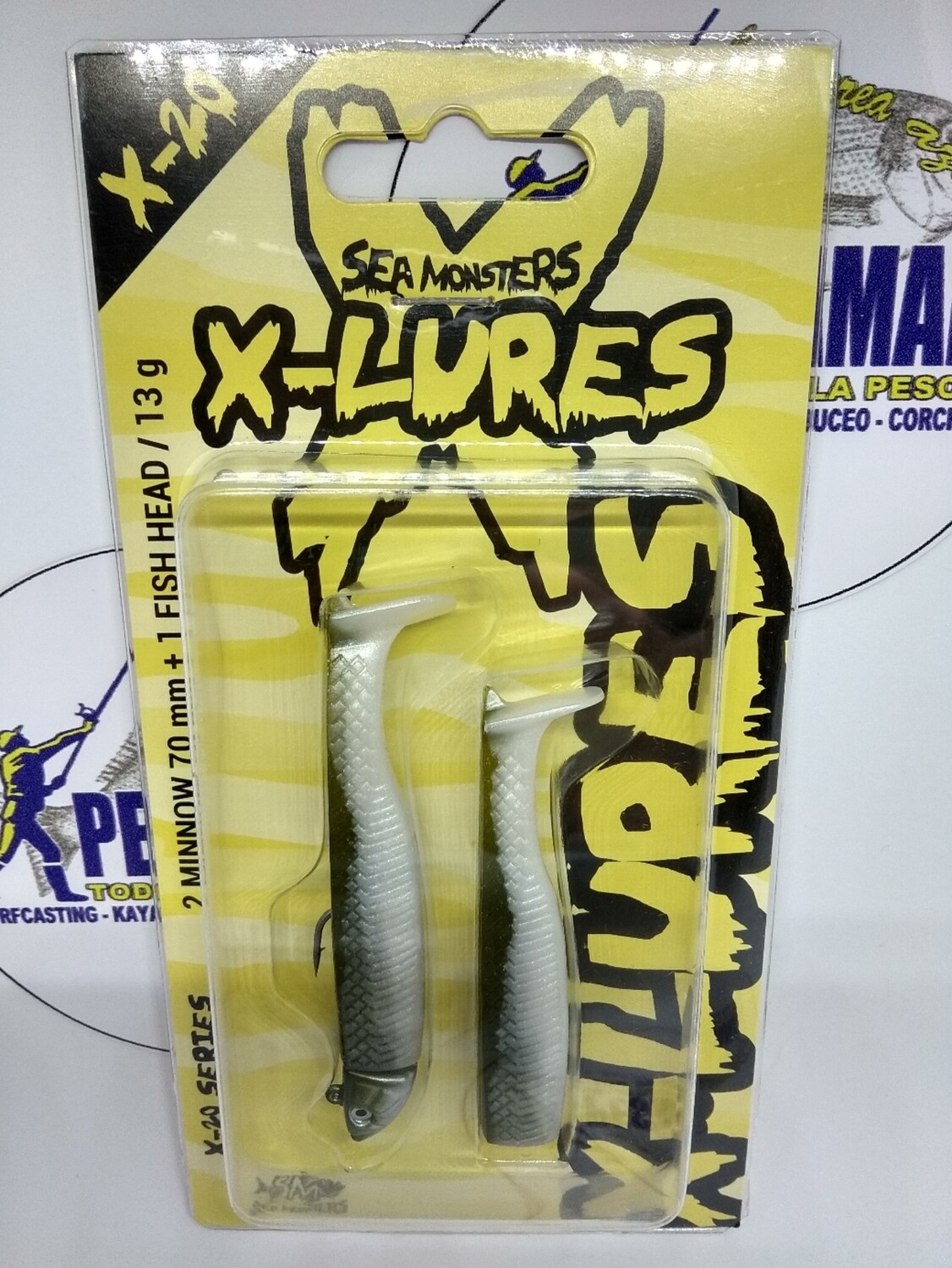 Jig Head XLures 70mm - 1+2 - 13gr - Color Khaki Black