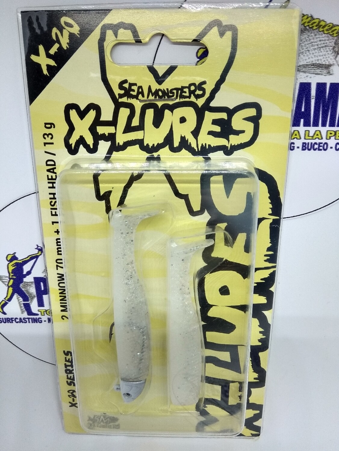 Jig Head XLures 70mm - 1+2 - 13gr - Color Pearl White