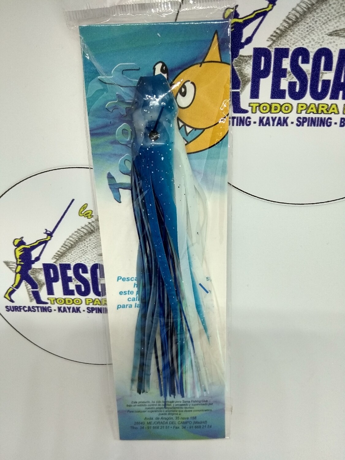 Vinilo Pulpo 12cm para montaje - Color azul/plata