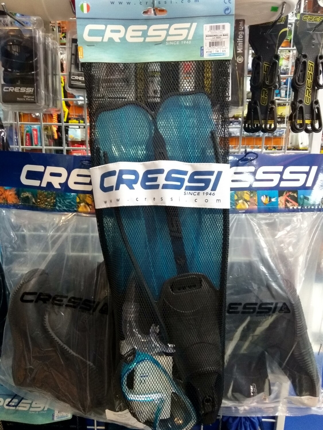 Kit Buceo Gafas/Tubo/Aletas Rondinella Bag