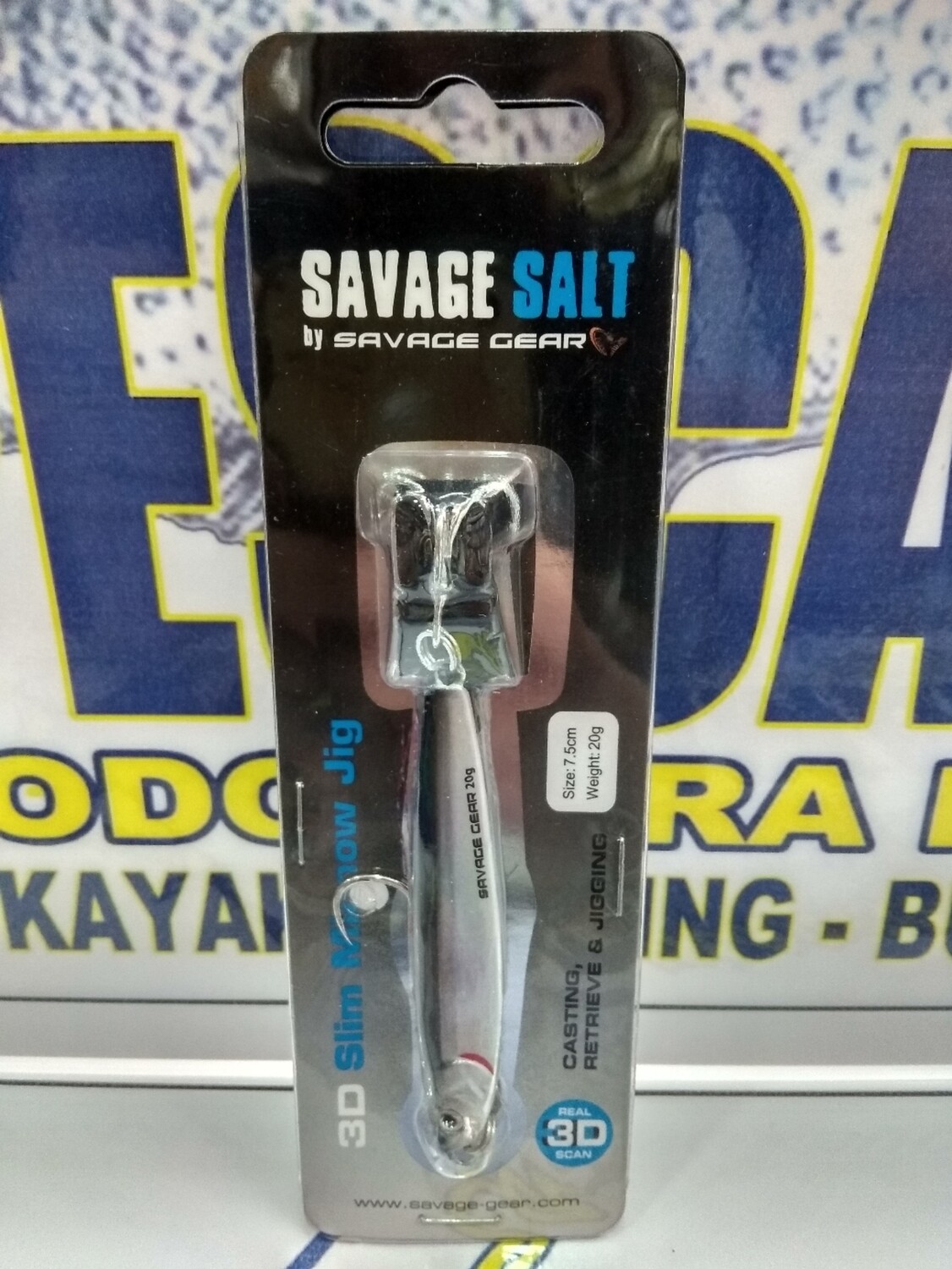 Jig 3D Slim Minnow 7.5cm - 20gr - Col Flash Minnow - Savage Salt
