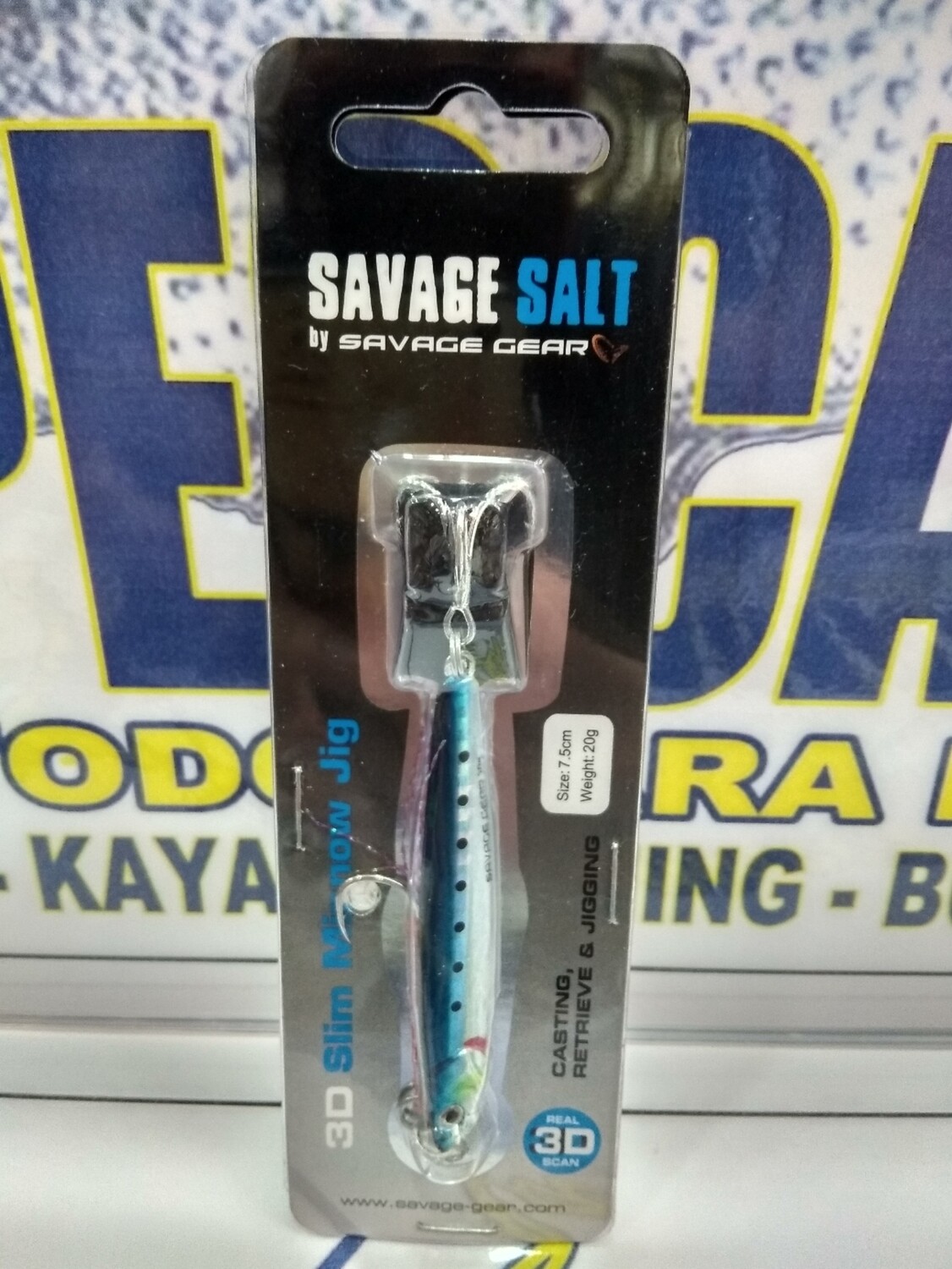 Jig 3D Slim Minnow 7.5cm - 20gr - Col Sardine - Savage Salt
