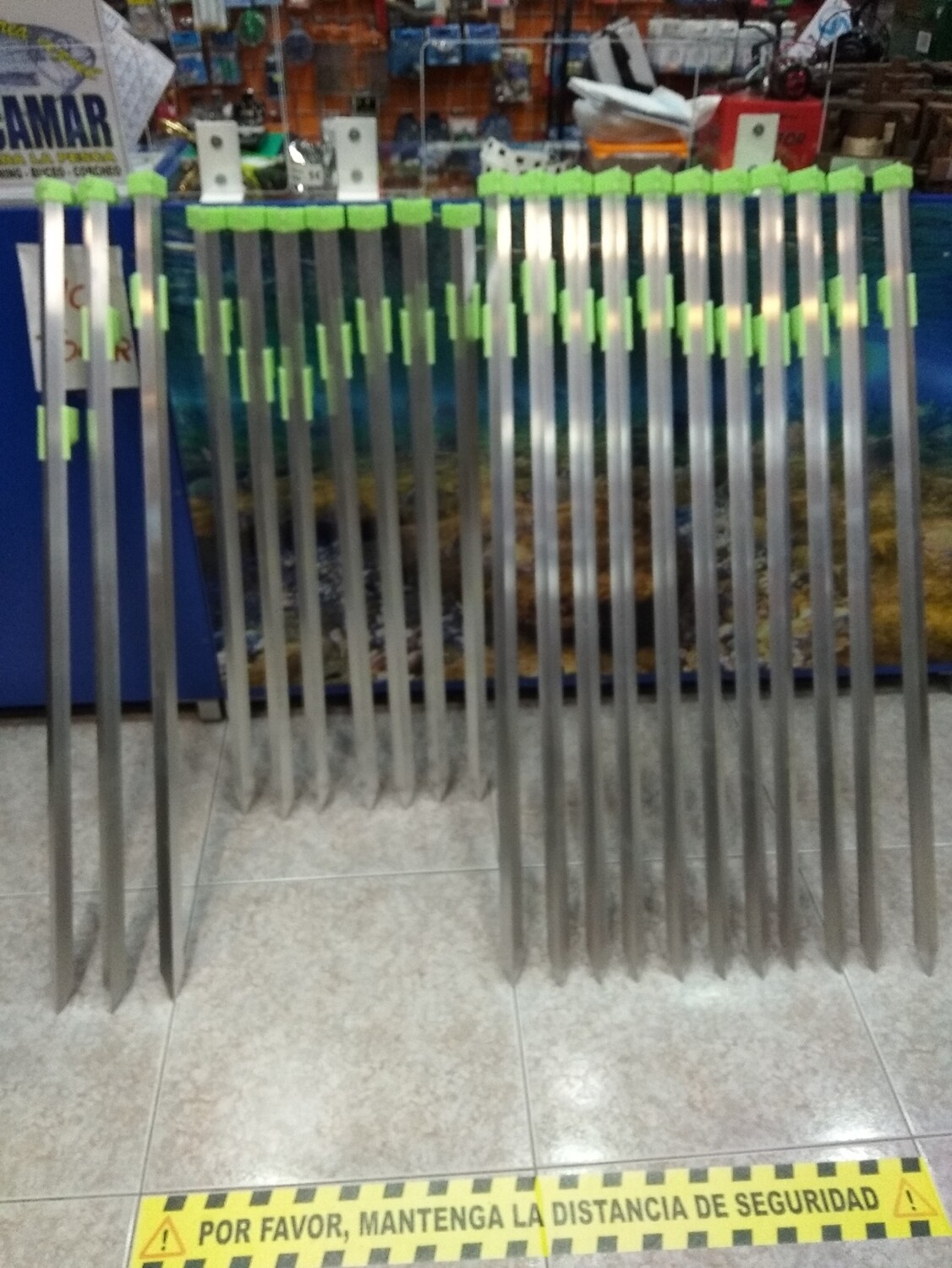 Pincho playa aluminio L - 1,20 mtr - Regulable