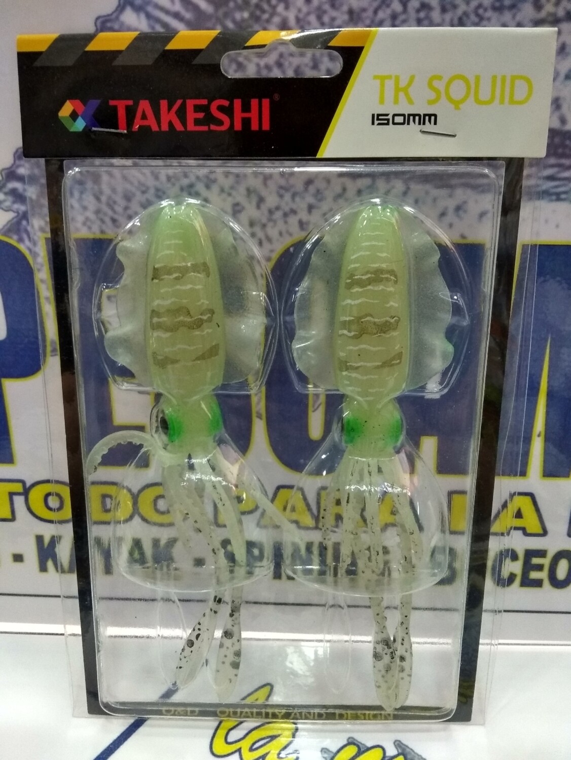 Vinilo Takeshi Calamar Realista - 15cm - 2unid - Color Glow