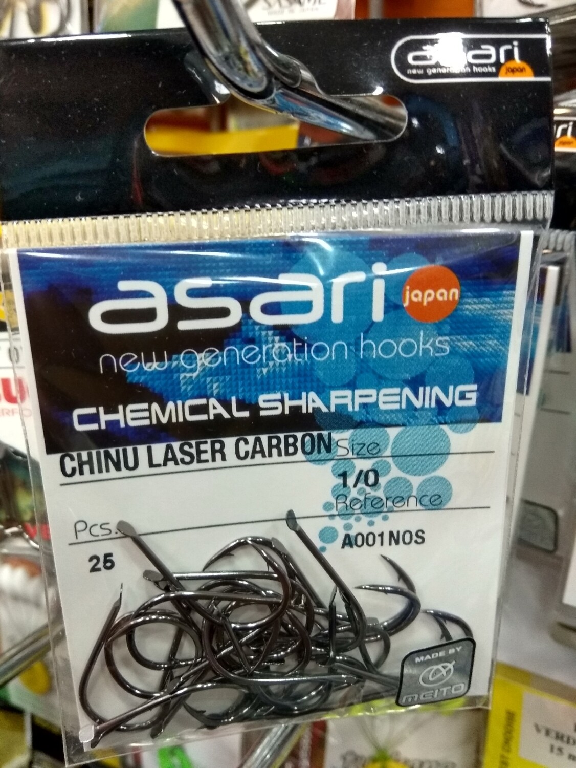 Anzuelo num1/0 - 25unid - CHINU LASER CARBON - Asari