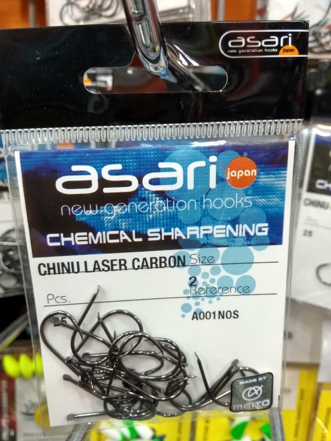 Anzuelo num2 - 25unid - CHINU LASER CARBON - Asari