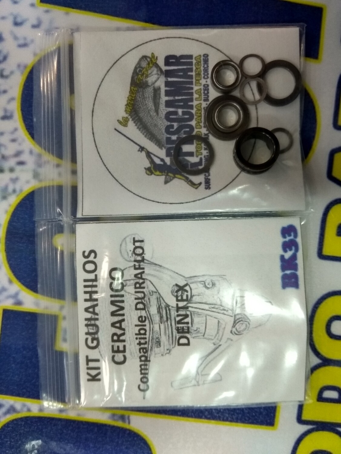 Kit8 Guiahilo Ceramico + rodamientos + arandelas