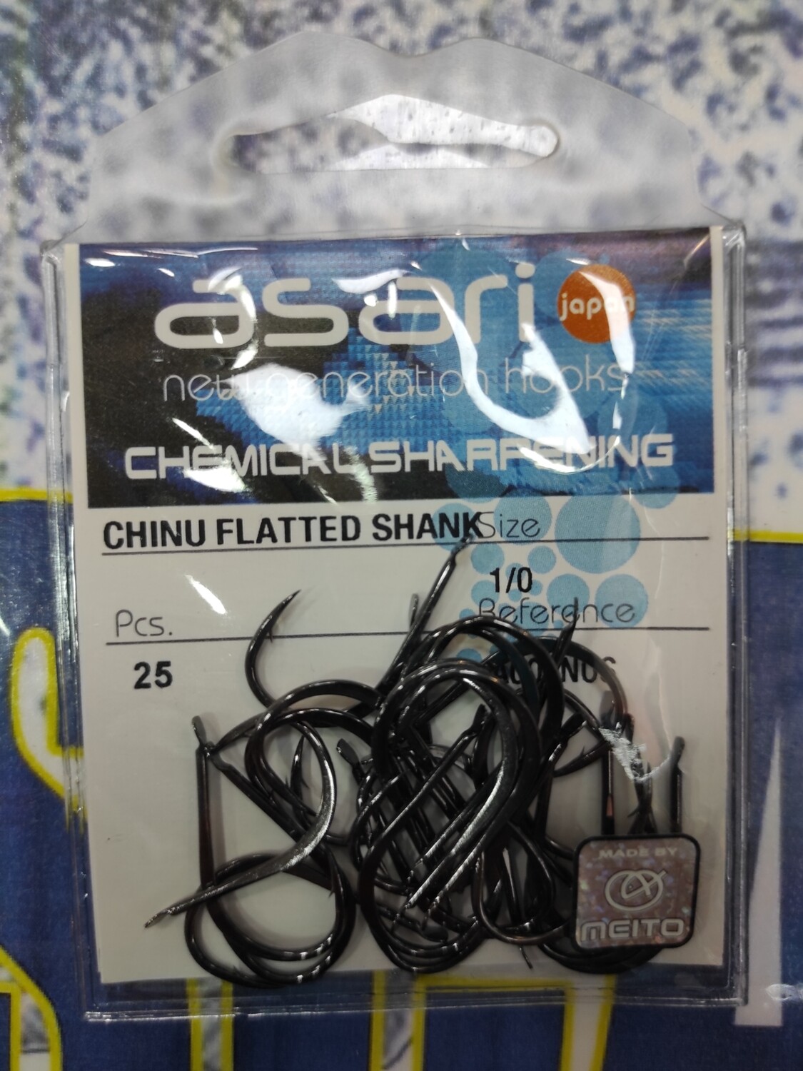 Anzuelo num1/0 - 25unid - CHINU FLATTED SHANK - Asari