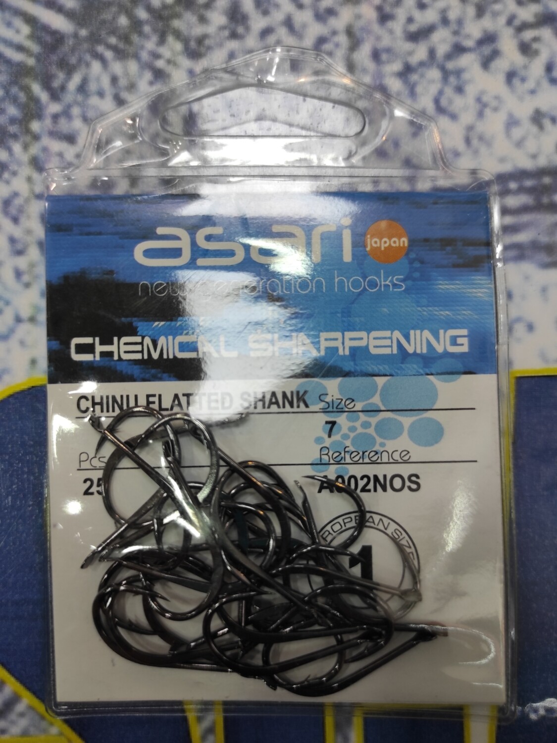 Anzuelo num1 - 25unid - CHINU FLATTED SHANK - Asari