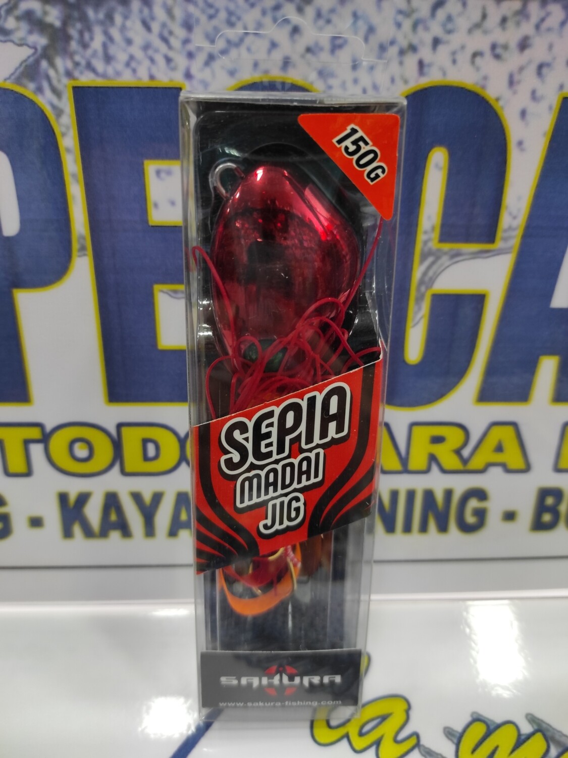 Jig Sepia Madai SAKURA - 150gr - color Gold Metal Red