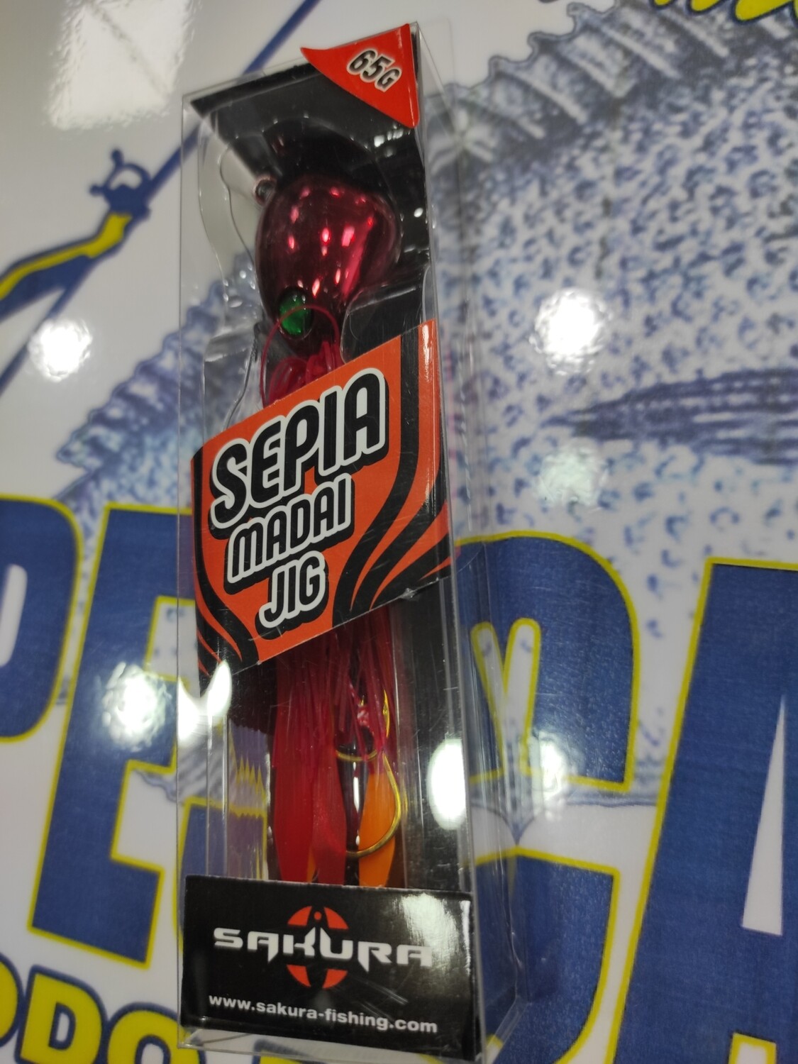 Jig Sepia Madai SAKURA - 65gr - color Metal Red
