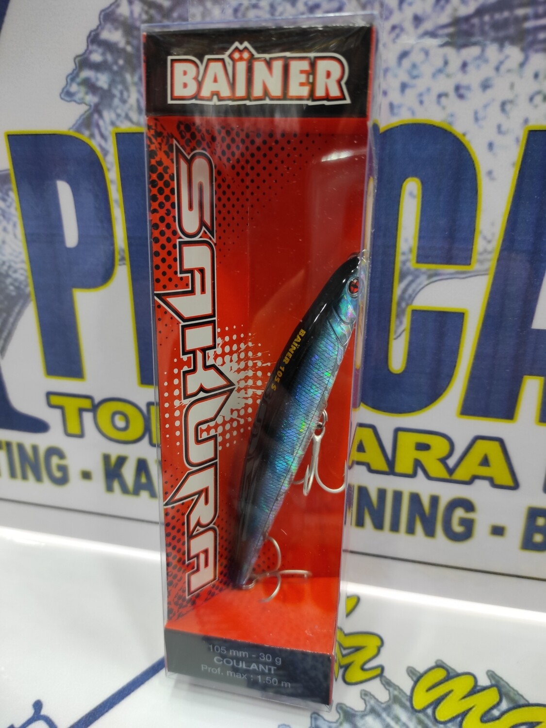 Paseante Sakura BAINER COULANT 105mm - 30gr - Prof max 1.50mtr - Color A12 Aurora Black