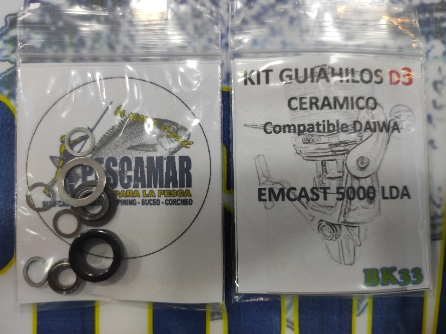 KitD3 Guiahilo Ceramico + rodamientos + arandelas