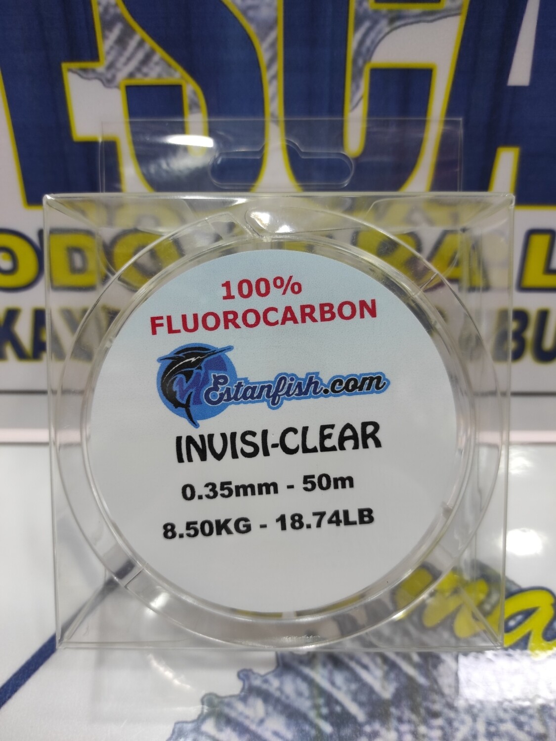 Linea 50mt - 0.35mm - 8,50kg - FLUOROCARBON 100% arena INVISI-CLEAR