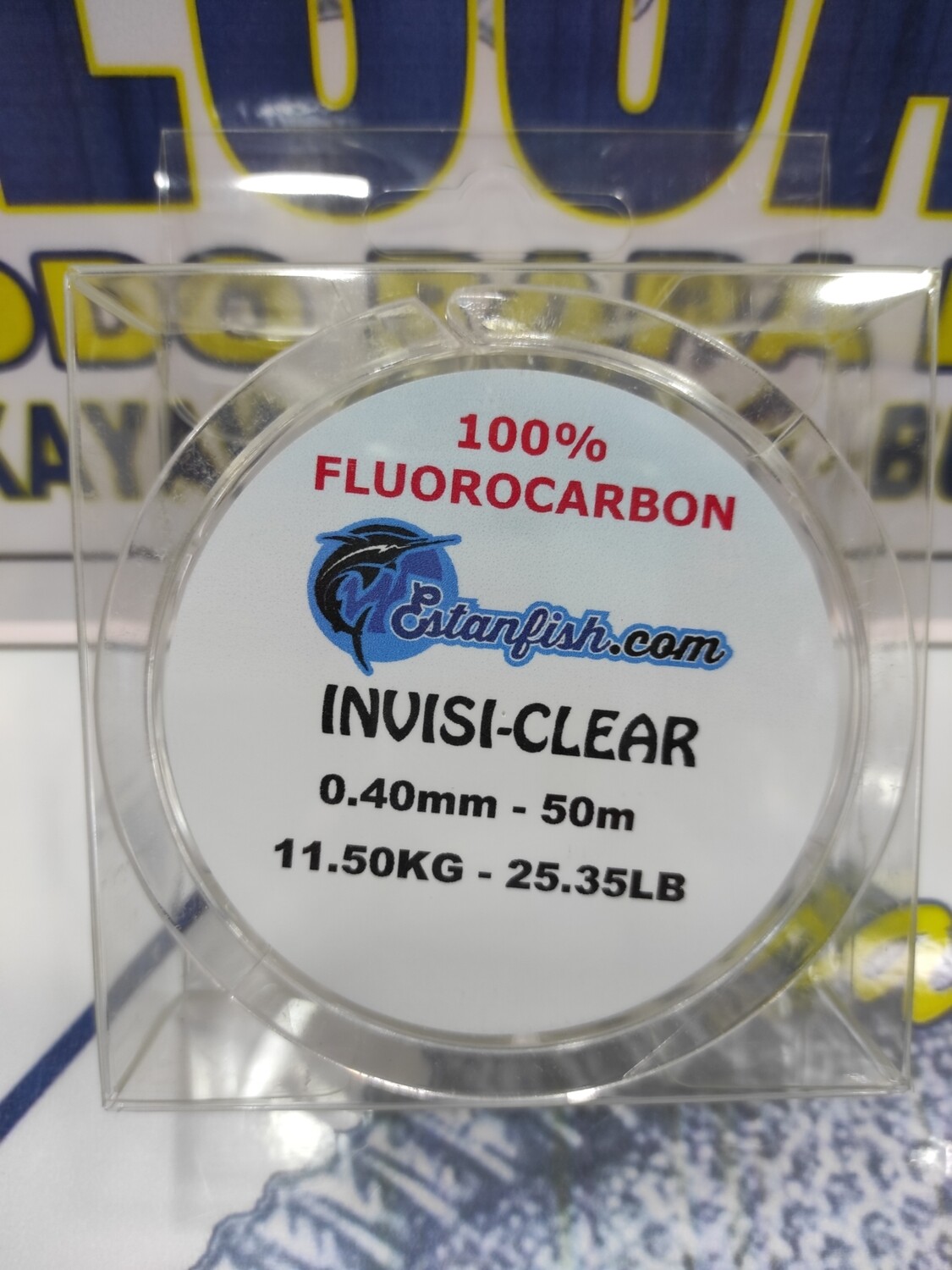 Linea 50mt - 0.40mm - 11,50kg - FLUOROCARBON 100% arena INVISI-CLEAR