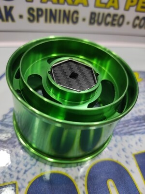 Bobina Rely Aluminio Perfil fino tipe1.5 - Freno Carbono - Color Verde - Serie XSD/KISU