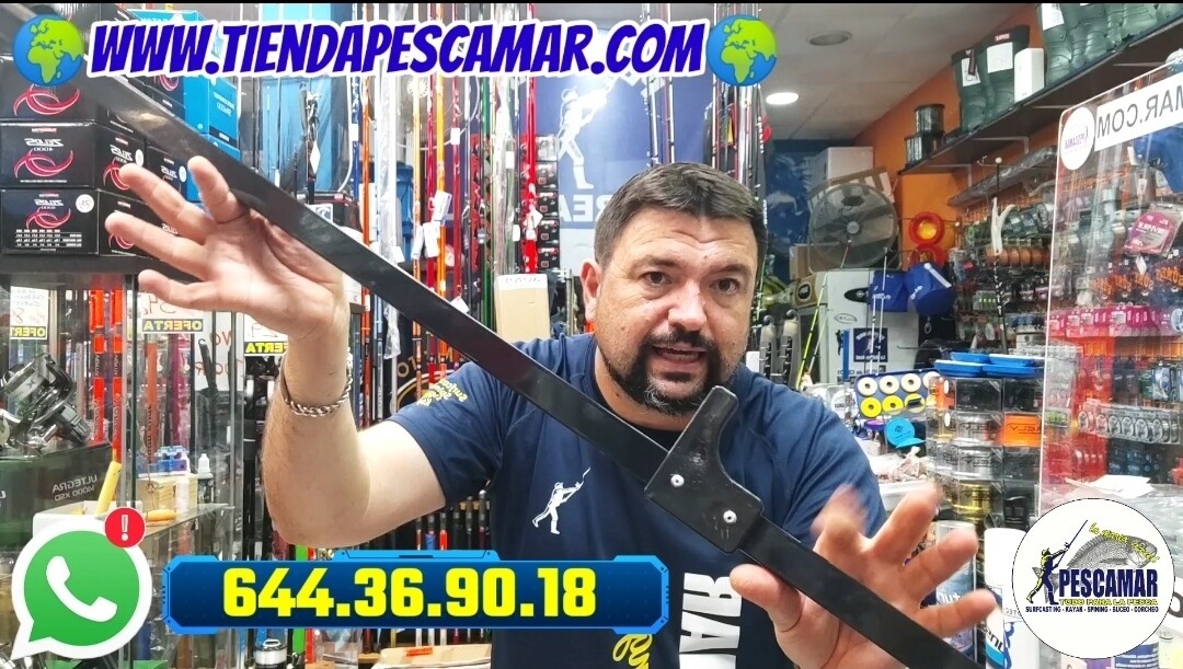 Pincho playa aluminio L - 1,5mtr - Regulable - con resorte de pie - TURKANA