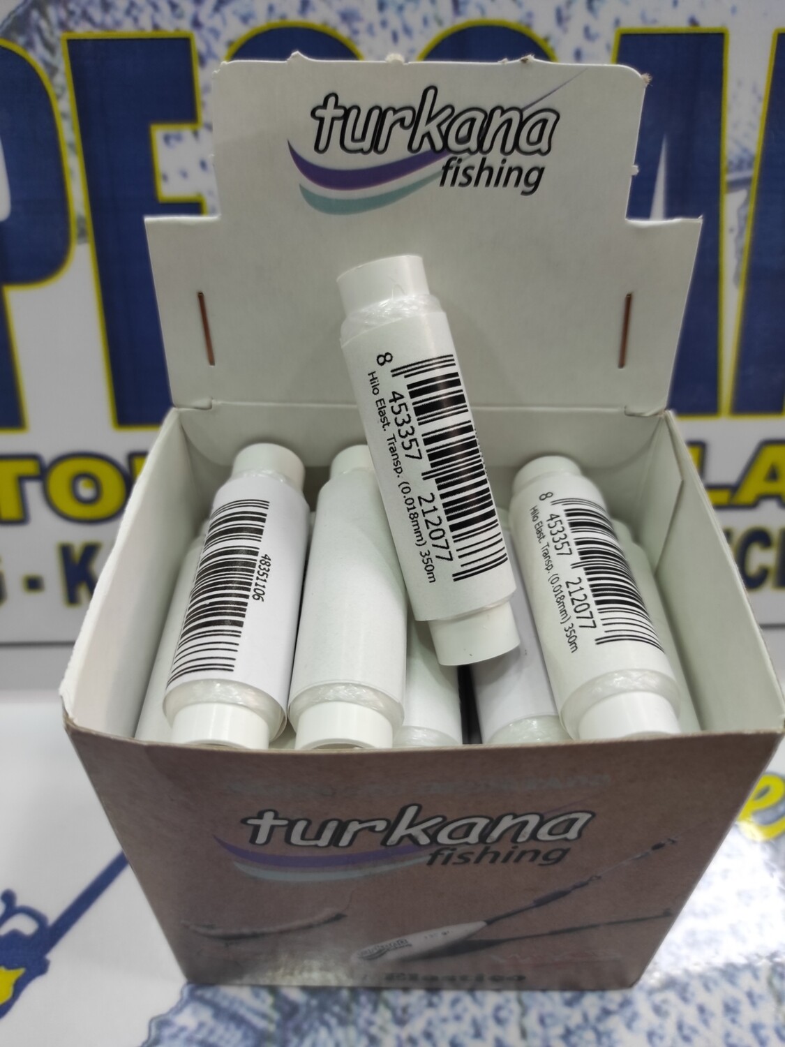 Hilo Elastico Turkana Color BLANCO - Ultrafino 0.18- 350Mtr - 1 Bobina