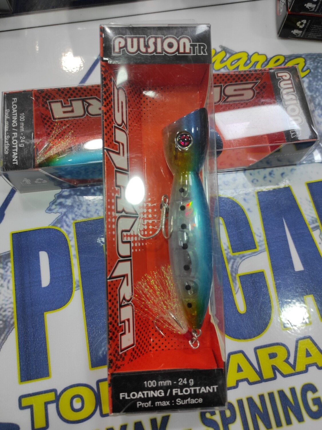 Paseante Popper PulsionTR 100mm - 24gr - floting - ghost crystal Sardine - GC10