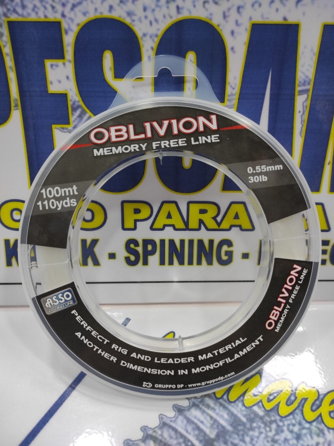 Linea 100 Mtr - 0.55 - 30Lb - OBLIVION libre memoria - Asso