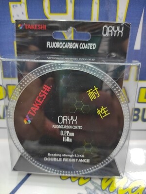 Linea 150Mtr - Takeshi ORYX - 0.22 - 8,30Kg - Doble Resistencia - Fluorocarbon Coated