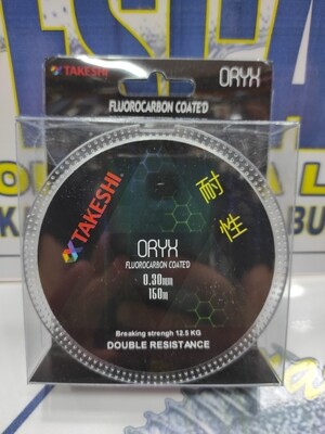 Linea 150Mtr - Takeshi ORYX - 0.30 - 12,50Kg - Doble Resistencia - Fluorocarbon Coated