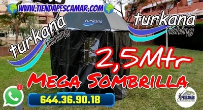 Sombrilla TURKANA 2,5Mtr + Faldon Completo