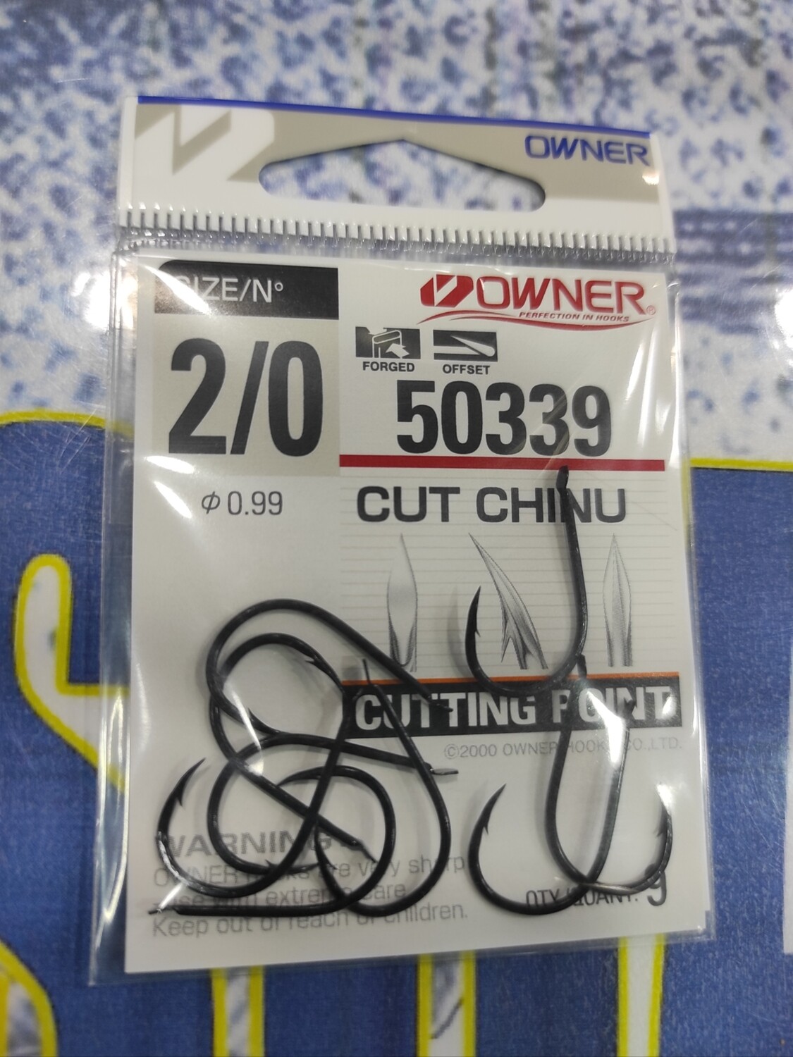 Anzuelo num 2/0 - Mod 50339 - Curvo Cut Chinu - Owner - 9unid