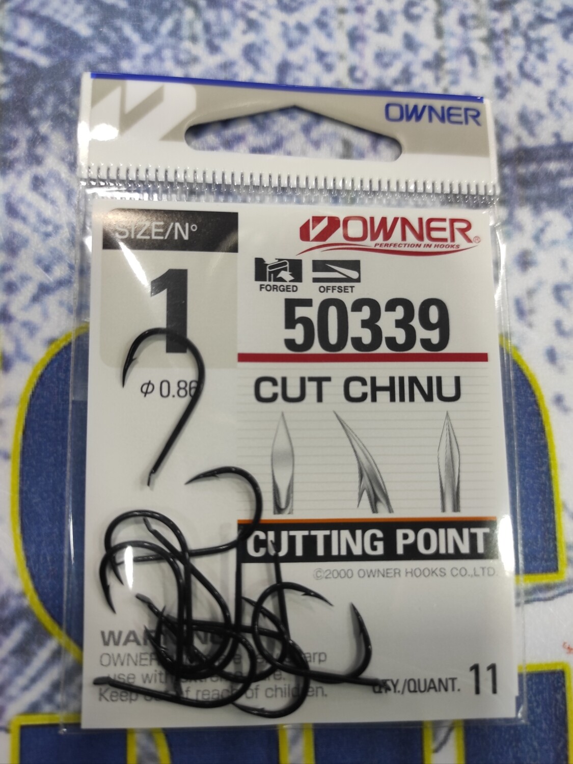 Anzuelo num 1 - Mod 50339 - Curvo Cut Chinu - Owner - 11unid