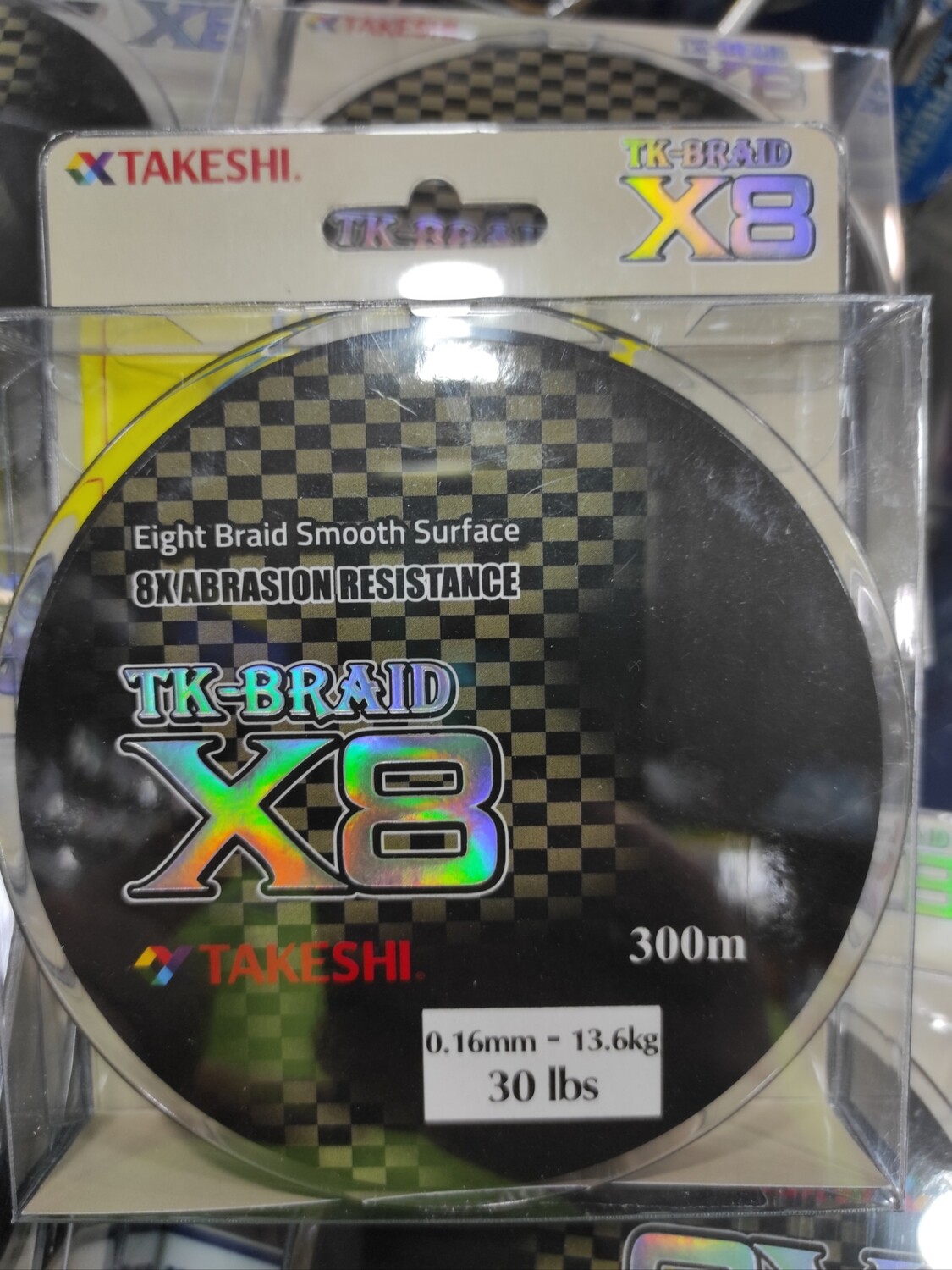 Línea Trenzado 300Mtr Takeshi Tk-Braid X8 - 0.16 - 13,6Kg - 30Lbs