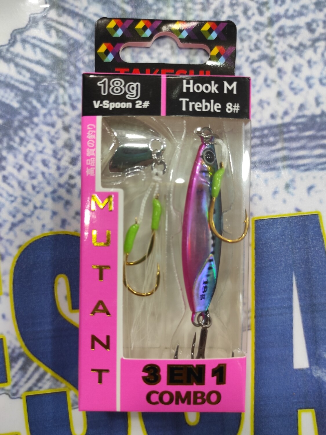 Jig Takeshi 18Gr - Mutant Combo 3 en 1 - Real Blue / Pink
