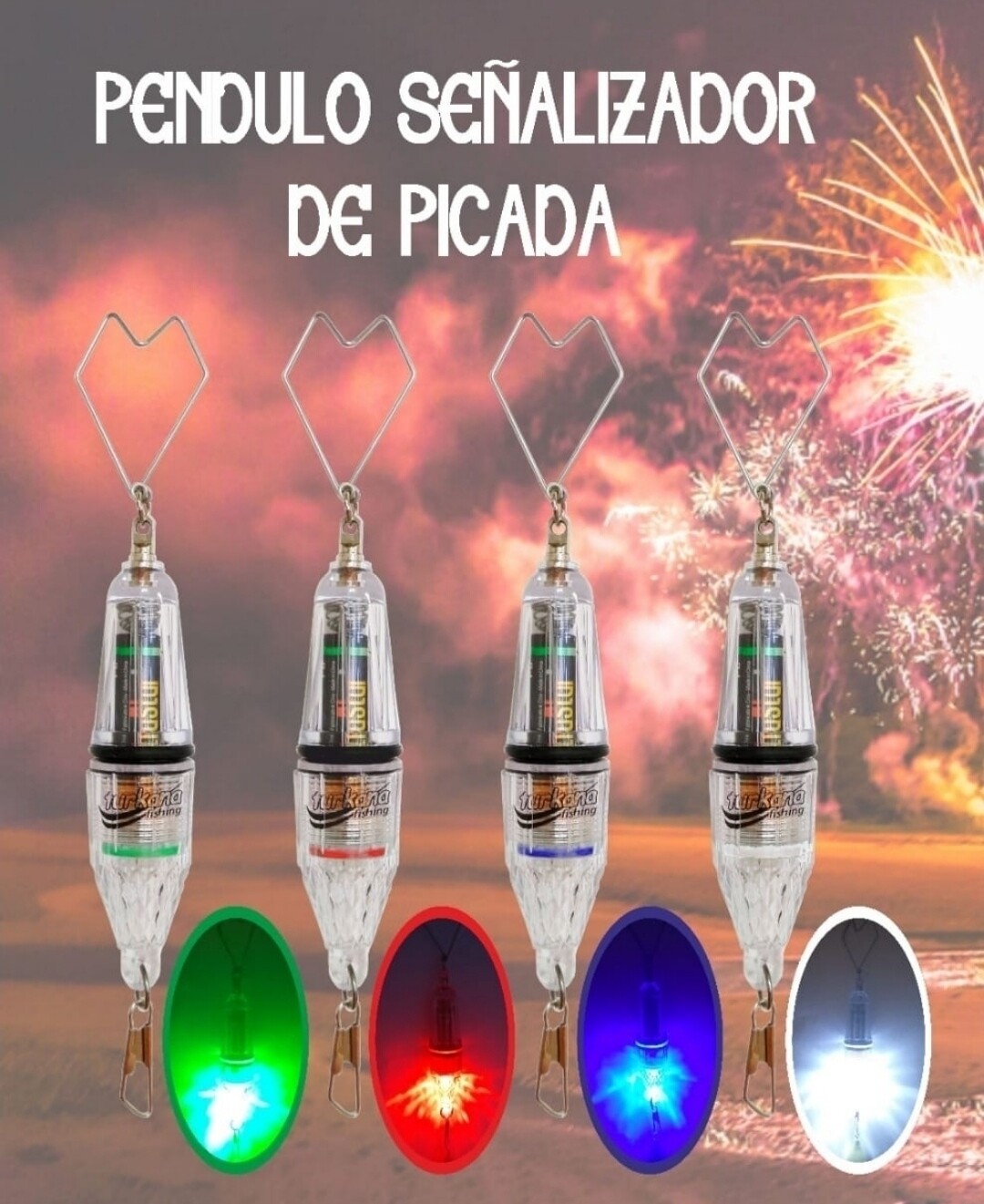 Luminoso Luz Electrico de Pendulo señalizador de picada. (Varios Colores)