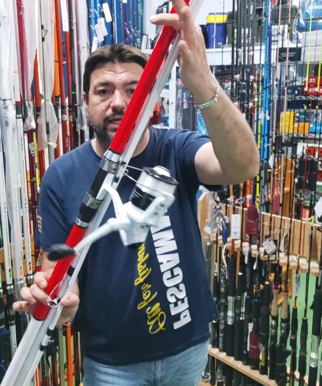 Combo Equipo Surfcasting - Caña Sunset 4.2Mtr HIBRIDA ocean Immersion - Anillas Globo - Acción 100/200 - Verde/Blanca + Carrete Sunset Sunfish 651FD + Hilo