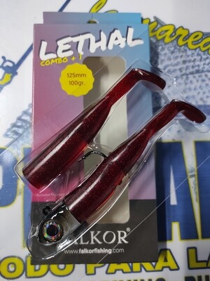 Lethal FALKOR combo+1 - 125mm/100Gr - Rojo