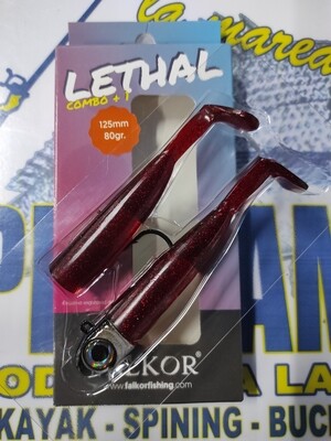 Lethal FALKOR combo+1 - 125mm/80Gr - Rojo