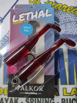Lethal FALKOR combo+1 - 125mm/60Gr - Rojo