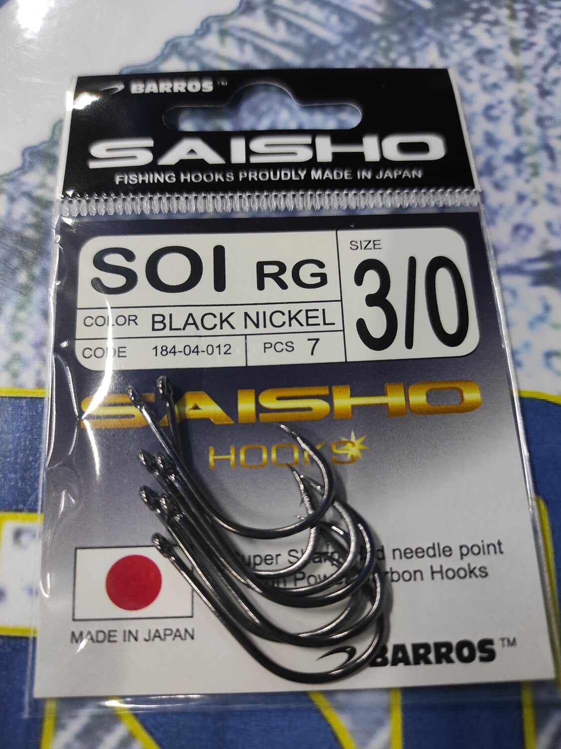 Anzuelo SAISHO - SOI RG - Num 3/0 - Pcs7 - Barros
