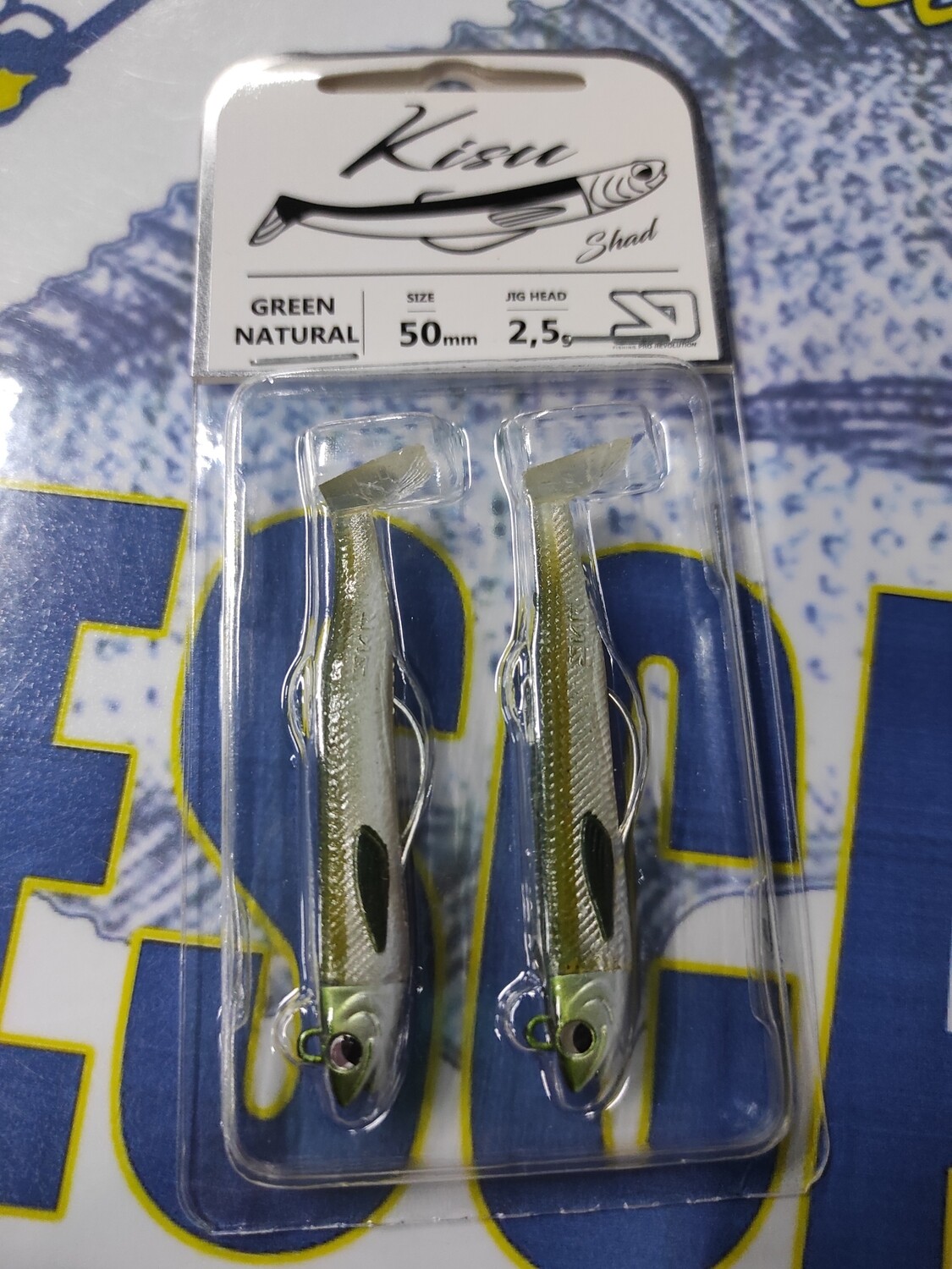 Ykr kisu Shad 2,5Gr - 50mm - Green Natural
