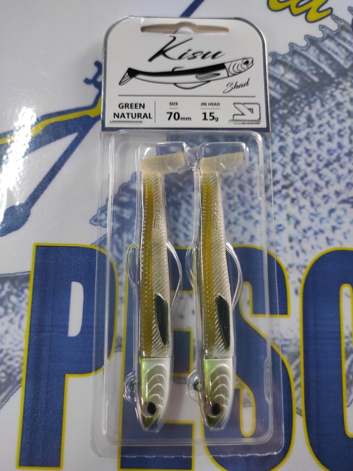 Ykr kisu Shad 15Gr - 70mm - Green Natural